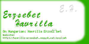 erzsebet havrilla business card